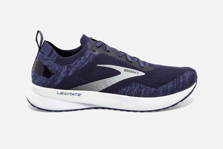 Brooks Men's Levitate 4 Road Running Shoes Navy/Grey/White ( NYQAS8670 )